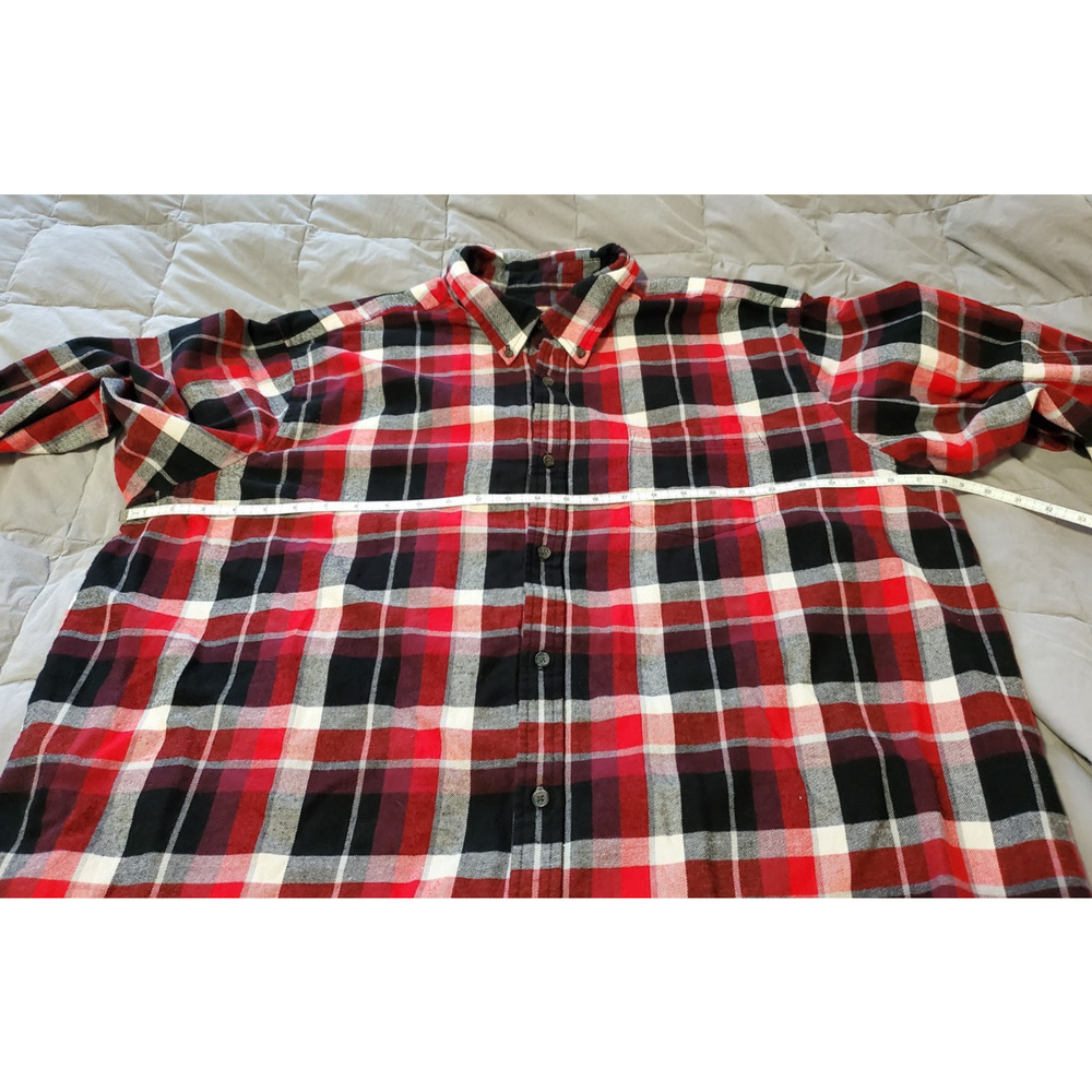 The Foundry Supply Co Flannel Shirt Men’s 2XL Red Black Plaid Long Sleeve - Picture 5 of 12